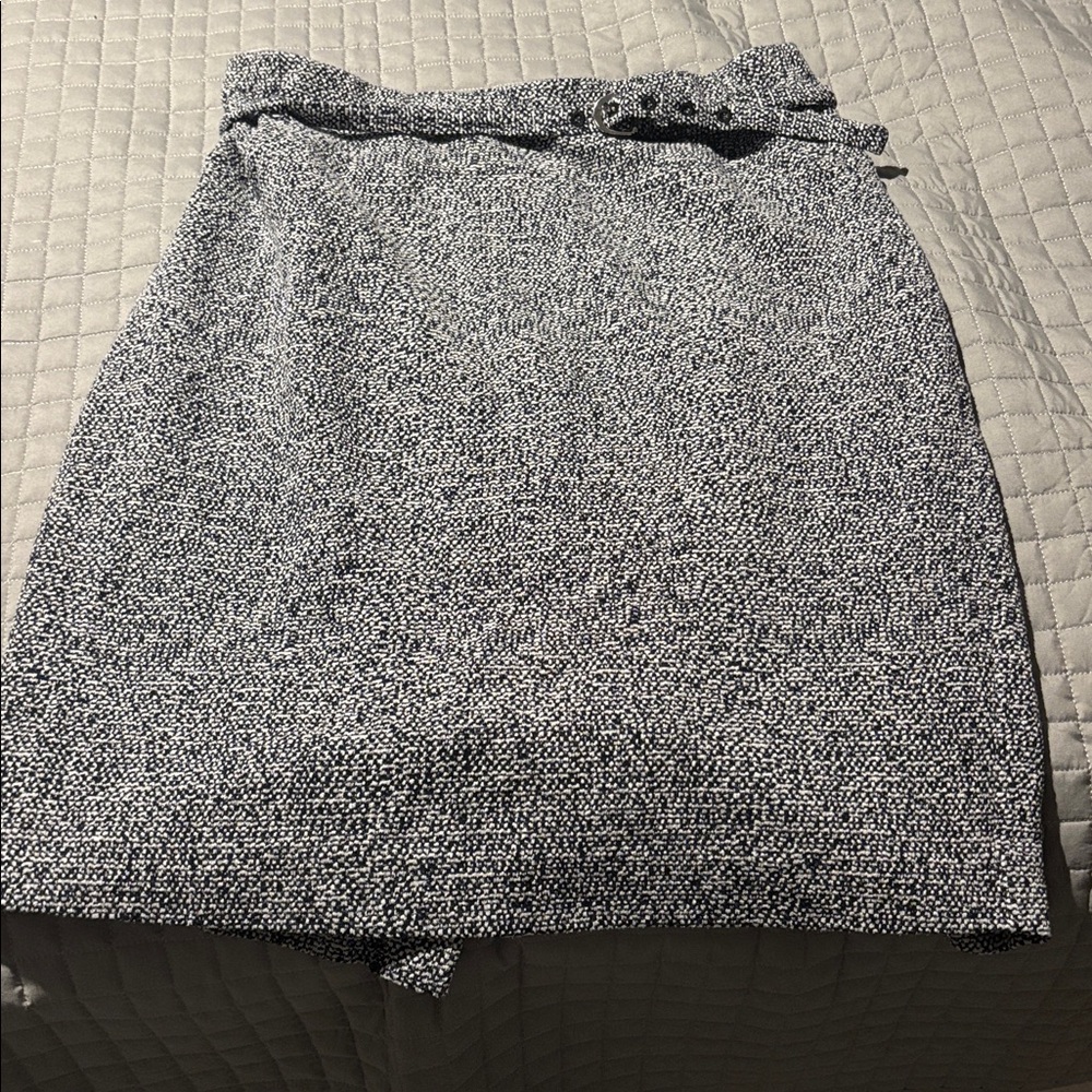 Express Monochrome Tweed Skirt